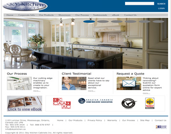 Sky Kitchen Cabinets website home page
